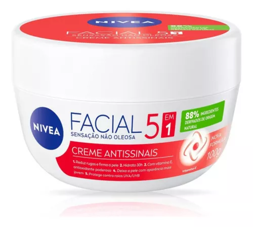 Creme Facial Nivea Antissinais 5 em 1 100g - Hidratação e Proteção