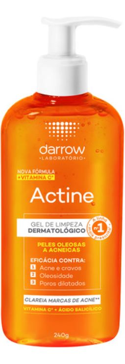 Gel de Limpeza Facial Actine com Vitamina C Darrow 400g | Controle de Oleosidade e Antiacne