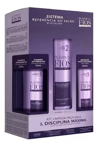 Kit Plástica dos Fios - Selagem Térmica 1L + Shampoo + Máscara