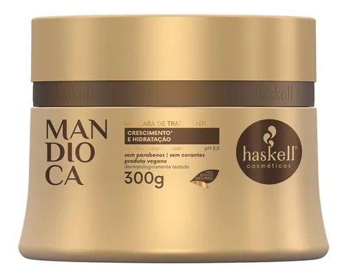 Máscara Haskell Mandioca 300g - Nutrição, Crescimento e Brilho