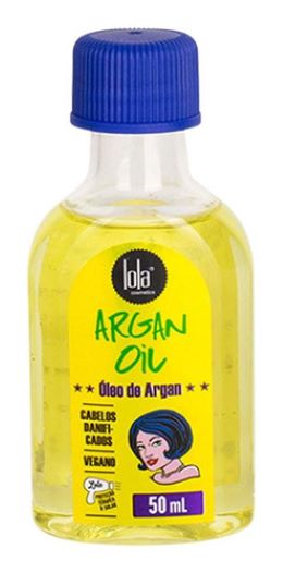 Óleo Capilar Lola Cosmetics Argan Oil 50ml | Proteção Térmica | Brilho Intenso