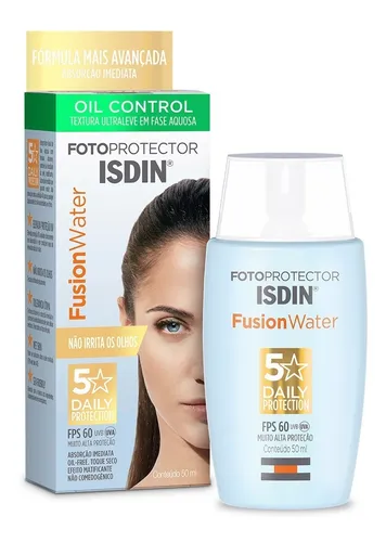 Protetor Solar ISDIN Fusion Water FPS 60 50ml - Textura Ultraleve