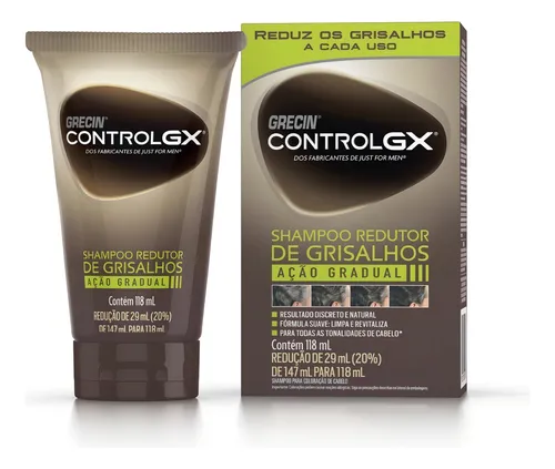 Shampoo Grecin Control GX 118ml - Redutor de Grisalhos Masculino