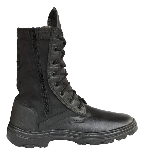 Coturno Militar Masculino MDS | Couro e Lona, Cano Médio, Antiderrapante e Resistente à Água