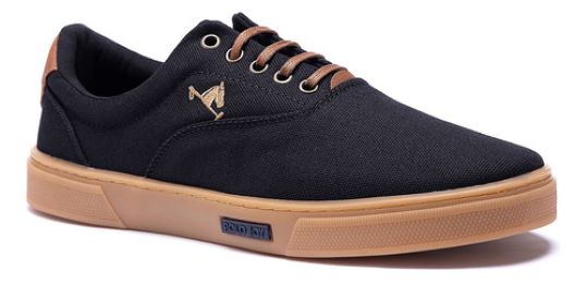 Sapatênis Masculino Polo Joy Nova Versão | Lona Algodão, Solado TR e Palmilha Confort 4mm