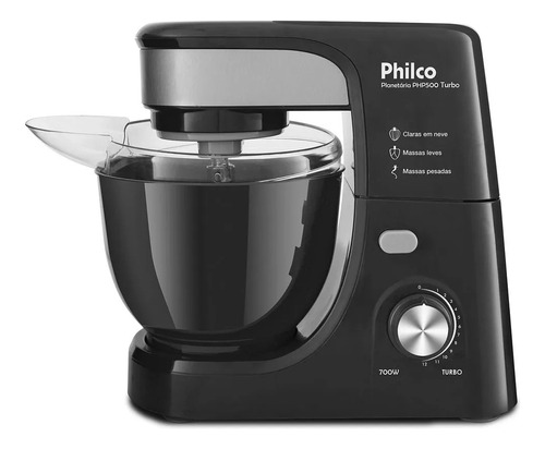 Batedeira Planetária Philco PHP500P Turbo 700W | Tigela 4L e 12 Velocidades - 127V