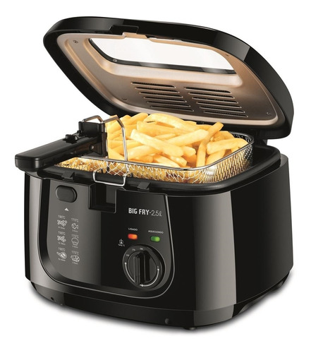 Fritadeira Elétrica Mondial Big Fry FT-07 2,5L | Preto - 127V