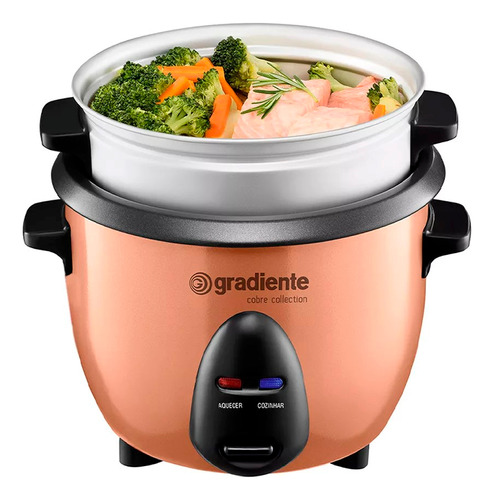 Panela Elétrica Multiuso Gradiente PGPM172 600ml | Risoteira, Vaporeira e Arroz - 110V