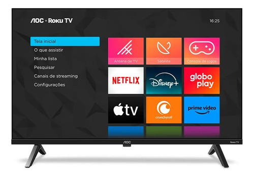 Smart TV AOC 40” Full HD – Roku TV com HDMI, Wi-Fi e Apps