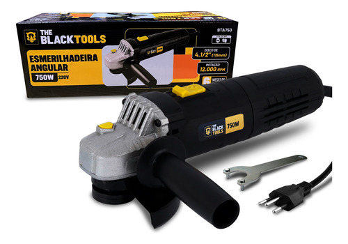 Esmerilahadeira Angular The Black Tools 750W | 12.000 RPM e Disco 4.1/2" - 220V