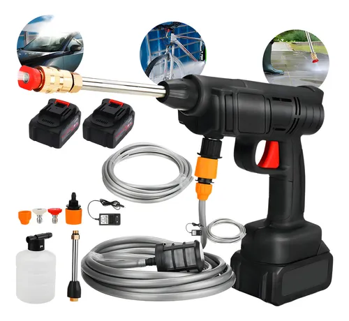 Lavadora de Alta Pressão Portátil 1000W 48V | 32 Bar, 2 Baterias e Acessórios