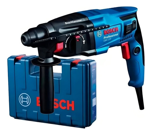 Martelete Perfurador Rompedor Bosch GBH 220 720W | SDS Plus e 3 Funções - 127V