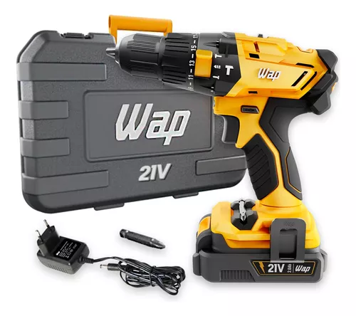 Parafusadeira e Furadeira de Impacto WAP K21 ID02 21V | 45Nm, 2 Velocidades e Mandril 10mm