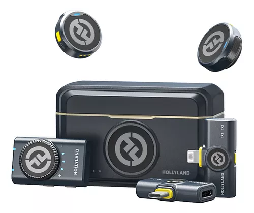 Microfone Sem Fio Hollyland Lark M2 Duo Combo – Kit Duplo para 2 Pessoas