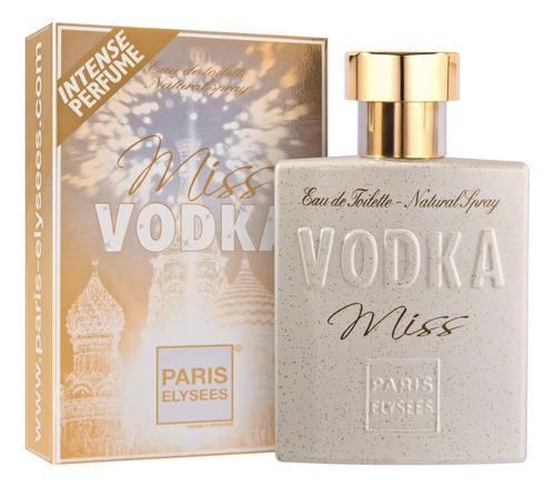 Perfume Feminino Vodka Miss Paris Elysees EDT 100ml | Chipre Frutado com Baunilha
