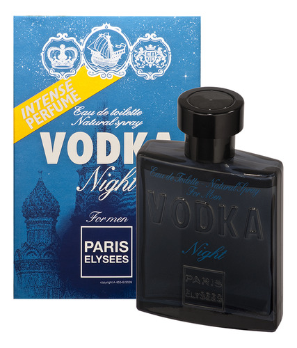 Perfume Paris Elysees Vodka Night Eau de Toilette 100ml - Amadeirado Intenso | Para Noites